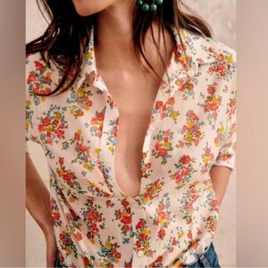 Sezane Ann Garden / Jardin Shirt — Size 10 US / 42 FR